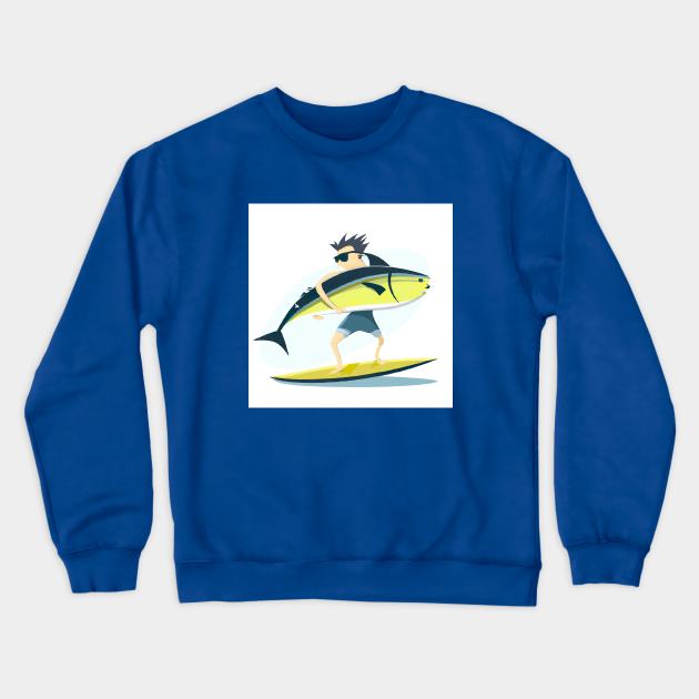 Small wave big fish Crewneck Sweatshirt by KFX Productions